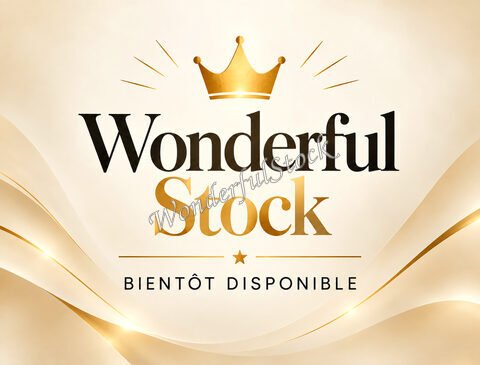 Wonderful Stock, bientôt disponible, avec des éléments dorés et un fond doux.